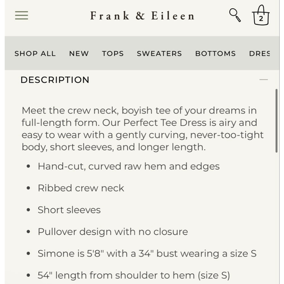 New Frank & Eileen Black Harper Perfect Tee Maxi Dress S - Picture 3 of 3